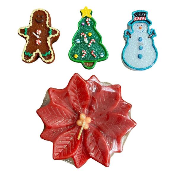 Vintage Mini Christmas Candles Candle Set Of 4 Yankee Candle Russ Berrie - Picture 2 of 14